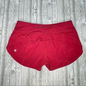 Lululemon Speed Up Shorts 2.5” Women's Size 6 Red Maroon